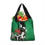 Nigeria Independence Day Grocery Bag - National Seal with Peace Dove - African Pattern