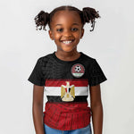 Egypt National Football Custom Kid T shirt Egyptian Geometric - African Pride