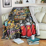 Raised On Hip Hop Blanket Graffiti Art Style - African Pride