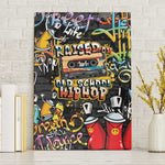 Raised On Hip Hop Canvas Wall Art Graffiti Art Style - African Pride