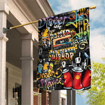 Raised On Hip Hop Garden Flag Graffiti Art Style - African Pride