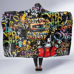 Raised On Hip Hop Hooded Blanket Graffiti Art Style - African Pride