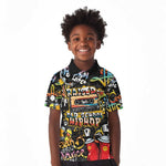 Raised On Hip Hop Kid Polo Shirt Graffiti Art Style - African Pride