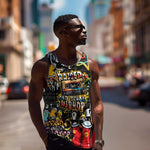 Raised On Hip Hop Men Tank Top Graffiti Art Style - African Pride