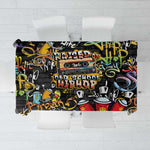 Raised On Hip Hop Tablecloth Graffiti Art Style - African Pride