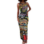 Raised On Hip Hop Tank Maxi Dress Graffiti Art Style - African Pride
