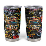 Raised On Hip Hop Tumbler Cup Graffiti Art Style - African Pride