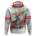 Martin Luther King Zip Hoodie Honoring The Legacy White Version