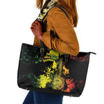 Afro Music Pride Leather Tote Bag From Our Roots The World Finds Rhythm - African Pride