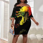 Afro Music Pride Off Shoulder Short Dress From Our Roots The World Finds Rhythm - African Pride