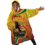 Afro Latina Queen Kid Wearable Blanket Hoodie The Beauty Of Black Women - African Pride