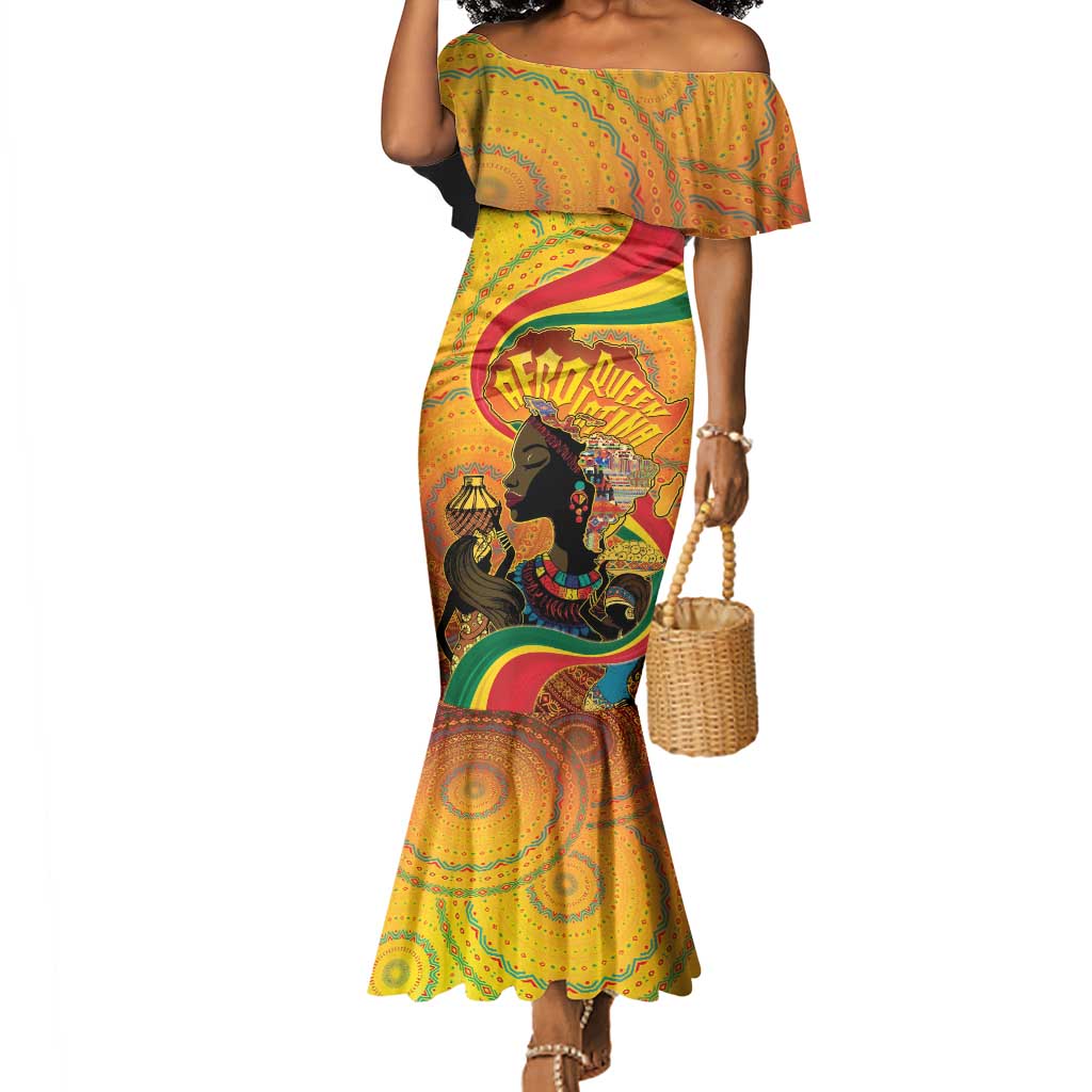 mermaid traditional african dresses Afro Latina Queen Mermaid Dress The Beauty Of Black Women by African Pride