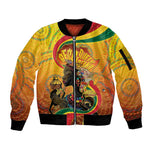 Afro Latina Queen Sleeve Zip Bomber Jacket The Beauty Of Black Women - African Pride