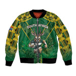 Custom South Africa Rugby 2024 Bomber Jacket Go Bokke African Pattern