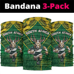 South Africa Rugby 2024 Neck Gaiter Go Bokke African Pattern LT05