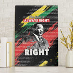 MLK Honoring The Legacy Canvas Wall Art Black Version