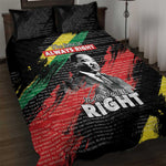 MLK Honoring The Legacy Quilt Bed Set Black Version