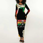 Remembering The Legacy Of MLK Long Sleeve Bodycon Dress LT05