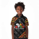 Black History Month Kid Polo Shirt One Month Can't Hold Our History