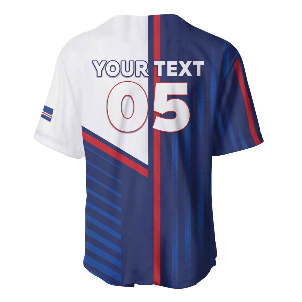 Custom Cape Verde Football Baseball Jersey Unique Style - African Pride