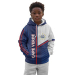 Custom Cape Verde Football Kid Hoodie Unique Style - African Pride