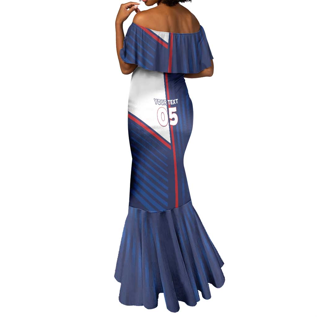 Custom Cape Verde Football Mermaid Dress Unique Style - African Pride