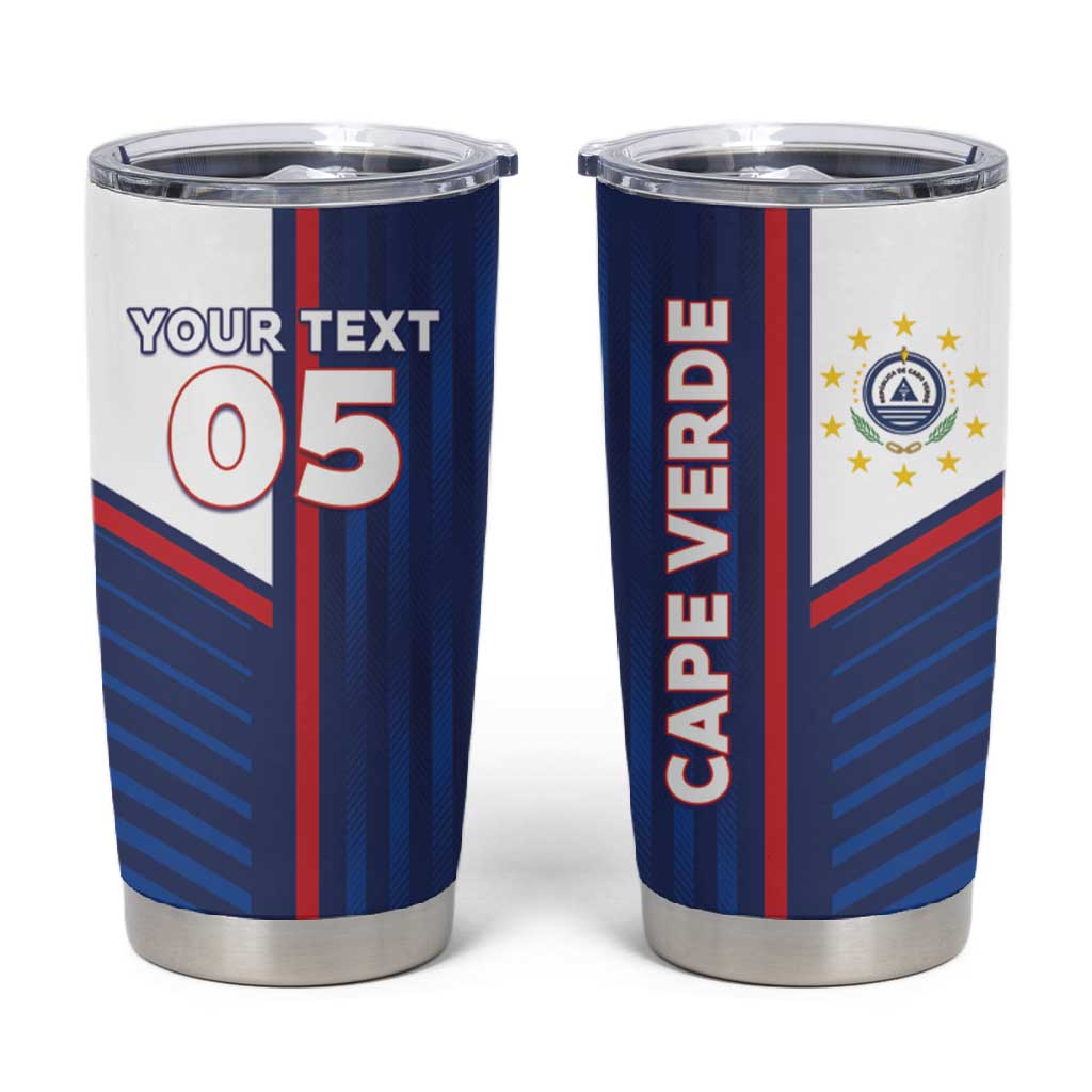 Custom Cape Verde Football Tumbler Cup Unique Style - African Pride