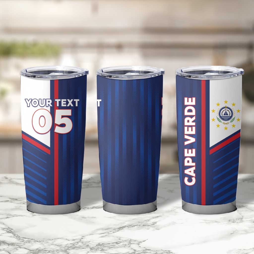 Custom Cape Verde Football Tumbler Cup Unique Style - African Pride