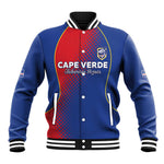Custom Cape Verde Football Baseball Jacket Blue Sharks Make History - African Pride