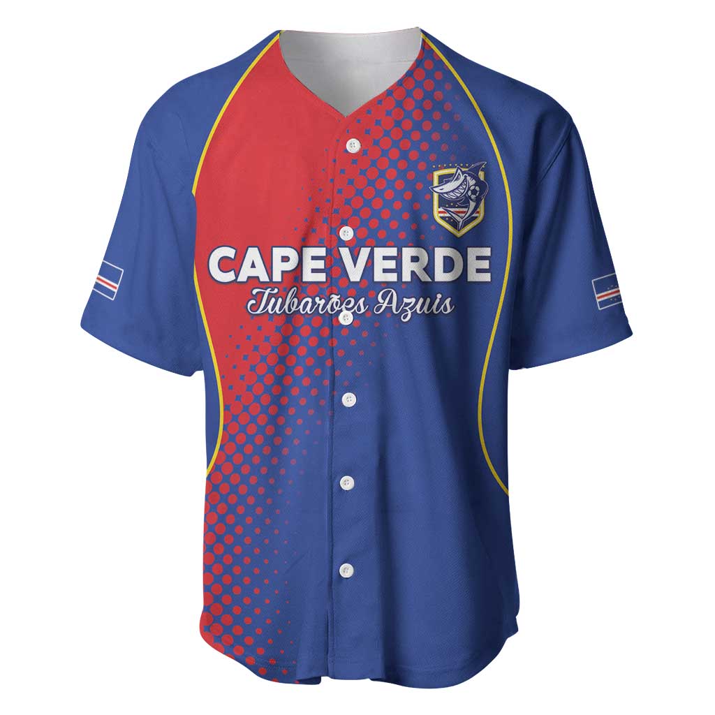 Custom Cape Verde Football Baseball Jersey Blue Sharks Make History - African Pride