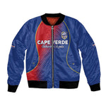 Custom Cape Verde Football Bomber Jacket Blue Sharks Make History - African Pride