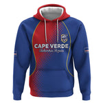 Custom Cape Verde Football Hoodie Blue Sharks Make History - African Pride