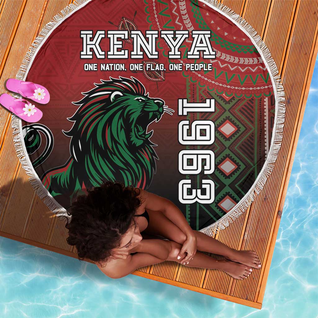 Kenya Jamhuri Day Beach Blanket One Nation One Flag One People