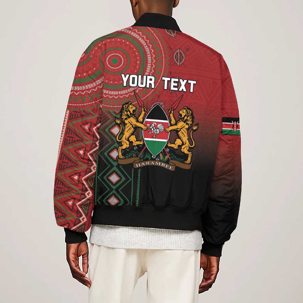 Personalised Kenya Jamhuri Day Bomber Jacket One Nation One Flag One People