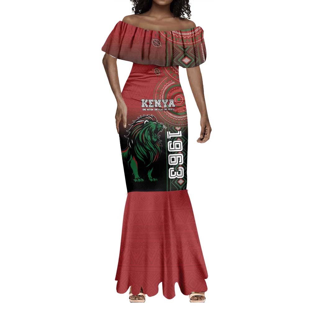 Personalised Kenya Jamhuri Day Mermaid Dress One Nation One Flag One People