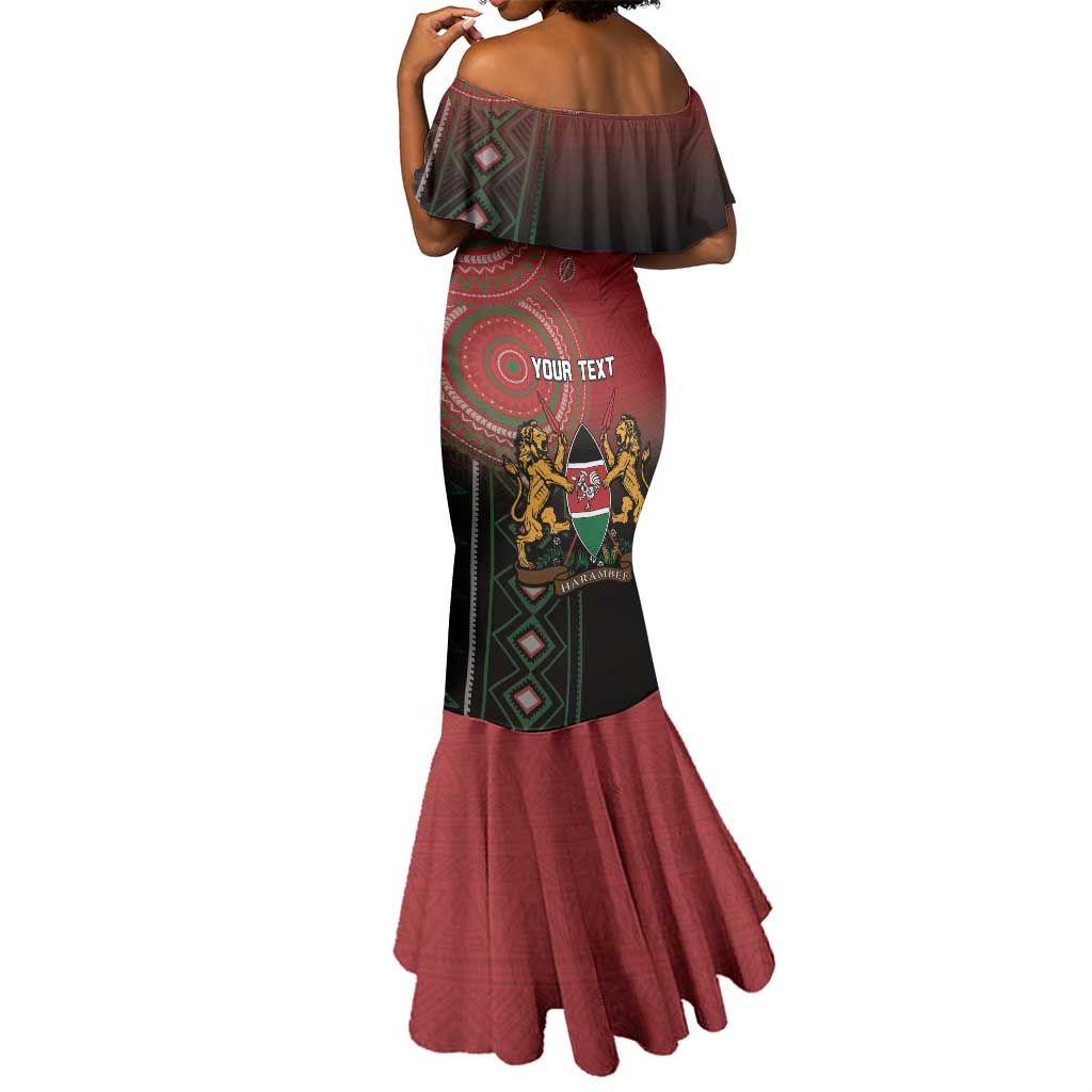 Personalised Kenya Jamhuri Day Mermaid Dress One Nation One Flag One People