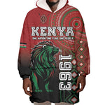 Personalised Kenya Jamhuri Day Wearable Blanket Hoodie One Nation One Flag One People
