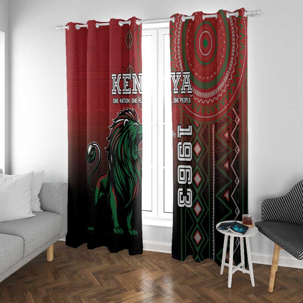 Kenya Jamhuri Day Window Curtain One Nation One Flag One People