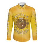 Honor Buffalo Soldiers Long Sleeve Button Shirt African American Cavalry Yellow Version - African Pride