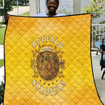 Honor Buffalo Soldiers Quilt African American Cavalry Yellow Version - African Pride