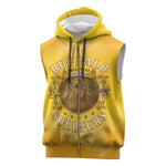 Honor Buffalo Soldiers Sleeveless Zip Hoodie African American Cavalry Yellow Version - African Pride