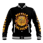 Honor Buffalo Soldiers Baseball Jacket African American Cavalry Black Version - African Pride