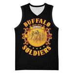 Honor Buffalo Soldiers Basketball Jersey African American Cavalry Black Version - African Pride