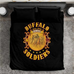 Honor Buffalo Soldiers Bedding Set African American Cavalry Black Version - African Pride