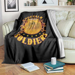 Honor Buffalo Soldiers Blanket African American Cavalry Black Version - African Pride
