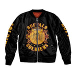 Honor Buffalo Soldiers Bomber Jacket African American Cavalry Black Version - African Pride