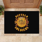 Honor Buffalo Soldiers Rubber Doormat African American Cavalry Black Version - African Pride