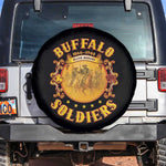 Honor Buffalo Soldiers Spare Tire Cover African American Cavalry Black Version - African Pride