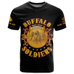 Honor Buffalo Soldiers T shirt African American Cavalry Black Version - African Pride