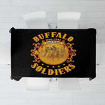 Honor Buffalo Soldiers Tablecloth African American Cavalry Black Version - African Pride